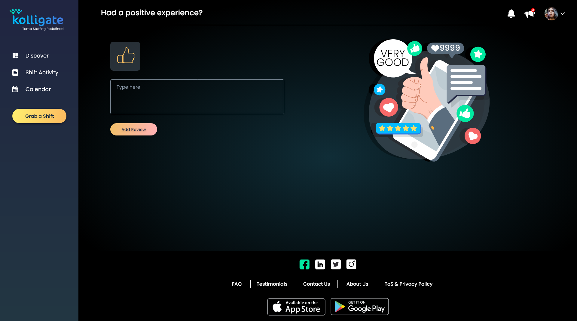 Job Seeker's profile