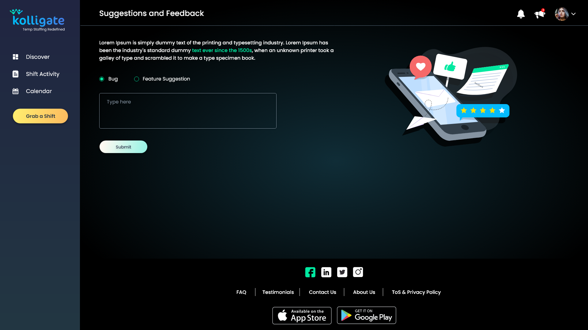 Job Seeker's profile